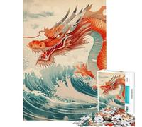 Puzzle per adulti da 1000 pezzi motivo Onda di Kanagawa Giappone Un gioco avvincente per coltivare la pazienza ideale per tutta la famiglia perfetto come decorazione o come regalo divertente (50x75cm)