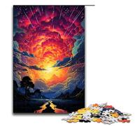 Puzzle per adulti da 1000 pezzi motivo paesaggio fantasy colorato del giorno del giudizio modello di assemblaggio aiuta il cervello a esercitare i giocattoli per coltivare la pazienza 75x50 cm.