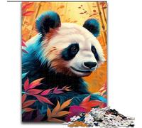 Puzzle per adulti da 1000 pezzi, motivo: panda colorato, gioco educativo e divertente da interno per la decorazione della casa (dimensioni 50x75cm)