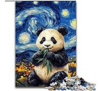 Puzzle per adulti da 1000 pezzi, motivo: panda del cielo notturno, gioco stimolante e gioco per famiglie con pezzi completamente interconnessi di forma casuale dimensioni 26x38cm