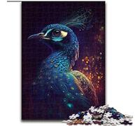 Puzzle per adulti da 1000 pezzi, motivo: pavone che illumina, antistress, sfida difficile, regali di Babbo Natale segreto per bambini dai 14 anni in su dimensioni 50x75cm