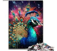 Puzzle per adulti da 1000 pezzi, motivo: pavone colorato, gioco interattivo per adulti, regalo per famiglie, sfida per la mente (dimensioni: 26x38cm)