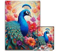 Puzzle per adulti da 1000 pezzi, motivo: pavone colorato, puzzle impossibili per adulti, ideale per divertimento in famiglia, relax e regali per le feste, 26X38CM/10,23x14,96 pollici.