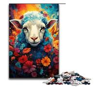 Puzzle per adulti da 1000 pezzi motivo: pecorelle carine e colorate regalo di compleanno per adolescenti dai 14 anni in su 1000 pezzi (75x50 cm)