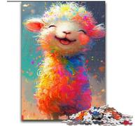 Puzzle per adulti da 1000 pezzi, motivo: pecorelle sorridenti e carine, in legno, per un divertimento in famiglia, perfetti per compleanni e feste, 1000 pezzi(50x75cm)