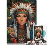 Puzzle per adulti da 1000 pezzi, motivo: principessa indiana, per adolescenti, gioco a quiz, decorazione da parete, regali unici per compleanno e Natale (dimensioni 38x26cm)