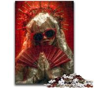 Puzzle per adulti da 1000 pezzi, motivo: ragazza dell'orrore, adatto a partire dai 14 anni, ideale come regalo per tutta la famiglia, 50x75cm