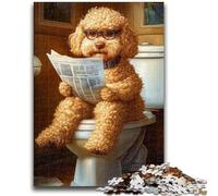 Puzzle per adulti da 1000 pezzi,motivo: scarabocchio dorato nel water,puzzle per adolescenti,per ammazzare il tempo durante le vacanze a casa,con pezzi completamente interconnessi e di forma casuale