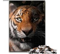 Puzzle per adulti da 1000 pezzi, motivo: tigre che si nasconde, regalo fai da te, adatto per la decorazione di casa, soggiorno, ufficio, dimensioni: 50x75cm