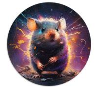 Puzzle per adulti da 1000 pezzi, motivo: Topo fantasy, puzzle rotondi in cartone, perfetti come regali di compleanno, Natale e Halloween (dimensioni 67,5x67,5 cm)