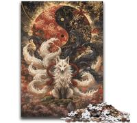 Puzzle per adulti da 1000 pezzi, motivo: "Volpe divina", puzzle per adolescenti, gioco stimolante, ideale come regalo per tutta la famiglia (50x75cm)
