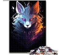 Puzzle per adulti da 1000 pezzi, motivo: volpe robot colorata, in legno, attività divertente per la casa, 50x75cm, coinvolgente attività per serate di gioco in famiglia