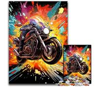 Puzzle per adulti da 1000 pezzi, motocicletta colorata, puzzle impossibili per adulti, ideale per divertimento in famiglia, relax e regali per le feste, 26X38CM/10,23x14,96 pollici.