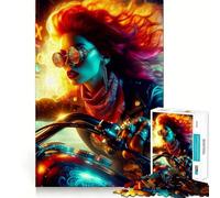 Puzzle per adulti da 1000 pezzi,"Motociclista per le strade",design premium,puzzle logico,gioco per il tempo libero,divertimento,decorazione natalizia (38x26cm)