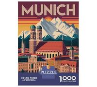 Puzzle Per Adulti Da 1000 Pezzi Munich Cityscape Travel Puzzle Per Adulti Gioco Rompicapo Un'opera D'arte Sfida Educativa 38x26cm/1000pcs