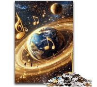 Puzzle per adulti da 1000 pezzi, musica, galassia, terra, aiuta il cervello a esercitare i giocattoli avvincenti per coltivare la pazienza, collezione di artisti, belle arti, 50x75cm