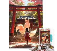 Puzzle per adulti da 1000 pezzi Mystic Kitsune Gateway gioco pratico decorazione perfetta compleanno e Natale (dimensioni 50x75cm)