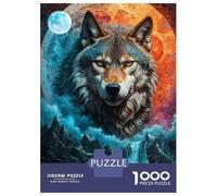Puzzle Per Adulti Da 1000 Pezzi Mystical Moon Lone Wolf Puzzle Per Adulti Gioco Rompicapo Regali Per Donne Attività Divertenti A Casa 70x50cm/1000pcs