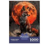 Puzzle Per Adulti Da 1000 Pezzi Mystical Orange Wolf Puzzle Per Adulti Giochi Rilassanti Assemblaggio Del Modello Ideale Come Regalo 70x50cm/1000pcs