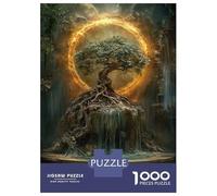 Puzzle Per Adulti Da 1000 Pezzi Mystical Tree with Fire Ring Puzzle Per Adulti Gioco Pratico Decorazione Da Parete Per Compleanno, Natale 52x38cm/1000pcs