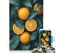 Puzzle per adulti da 1000 pezzi natura morta con arance e foglie gioco rilassante ideale per passare il tempo durante le vacanze un regalo perfetto per gli appassionati di videogiochi 38x52cm