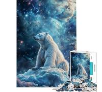 Puzzle per adulti da 1000 pezzi Nebulosa Cosmica Orso Polare Giocattolo Puzzle da 1000 pezzi Decorazione da parete per divertimento in famiglia Compleanno (38x26cm)