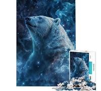 Puzzle per adulti da 1000 pezzi Nebulosa Cosmica Orso Polare Giochi Rilassanti Sfida per l'Intelligenza e la Mente Giocattolo Avvincente Ottima Idea Regalo Attività per la Famiglia (38x52cm)