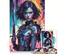 Puzzle per adulti da 1000 pezzi Nemesis︰ Neon Vengeance gioco impossibile migliora la memoria con pezzi a incastro di forma casuale 38x52cm