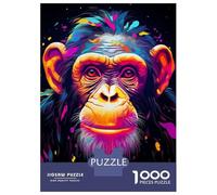 Puzzle Per Adulti Da 1000 Pezzi Neon Chimpanzee Puzzle Per Adulti Gioco Pratico Assemblaggio Del Modello Difficile Da Completare 70x50cm/1000pcs