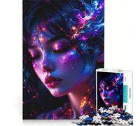 Puzzle per adulti da 1000 pezzi Neon Dream Girl gioco impossibile migliora la memoria con pezzi a incastro di forma casuale 50x75cm