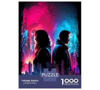 Puzzle Per Adulti Da 1000 Pezzi Neon Nightscape Romance Puzzle Per Adulti Giochi Per Famiglie Difficili Impegnativi Da Completare 52x38cm/1000pcs