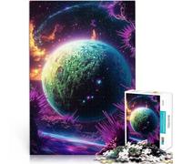 Puzzle per adulti da 1000 pezzi Neon Planet Fatto di legno，per età pari o superiore a 14 anni Difficile da completare ma divertente e umoristico Regali di Natale per le donne。misurare：50x75cm