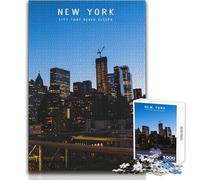 Puzzle per adulti da 1000 pezzi, New York, gioco di sfida unico, taglio di precisione, opera d'arte, regalo, dimensioni 50x75cm