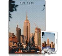 Puzzle per adulti da 1000 pezzi, New York, gioco di sfida unico, taglio di precisione, opera d'arte, regalo, dimensioni 50x75cm