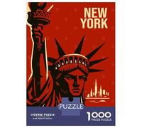 Puzzle Per Adulti Da 1000 Pezzi New York Lady Liberty Travel Puzzle Per Adolescenti Gioco Pratico Decorazione Per La Casa Regali Di Natale E Compleanno 38x26cm/1000pcs