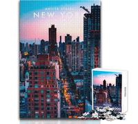Puzzle per adulti da 1000 pezzi New York, Stati Uniti, gioco di sfida unico, taglio di precisione, opera d'arte, regalo, dimensioni 38x52cm