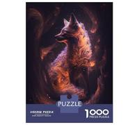 Puzzle Per Adulti Da 1000 Pezzi Nine Tailed Fox in Space Puzzle Per Adolescenti Giochi Divertenti Analisi E Logica Difficile E Sfida 38x26cm/1000pcs