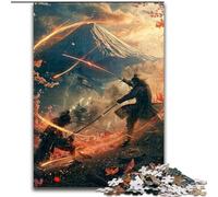Puzzle per adulti da 1000 pezzi "Ninja ai piedi del monte Fuji", gioco stimolante e gioco per famiglie con pezzi completamente interconnessi e di forma casuale (dimensioni 50x75cm)