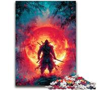 Puzzle per adulti da 1000 pezzi Ninja sotto la luna di sangue per adolescenti, gioco per famiglie, antistress, sfida difficile, adatto alle coppie (75x50cm)