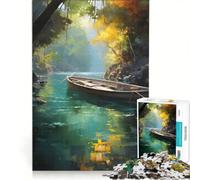 Puzzle per adulti da 1000 pezzi Ninna nanna acquatica Piccole barche Giochi rilassanti Interessante antistress Collezione d'artista Belle Arti 50x75cm