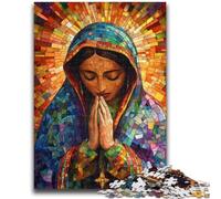 Puzzle per adulti da 1000 pezzi, Nostra Signora di Guadalupe in preghiera, aiuta il cervello a esercitare i giocattoli che creano dipendenza per coltivare la pazienza, decorazione perfetta, 50x75cm