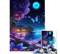 Puzzle per adulti da 1000 pezzi "Notte incantata al mare" Gioco di logica e analisi difficile e stimolante ideale per decorare le pareti Adatto a partire dai 14 anni (38x52cm)