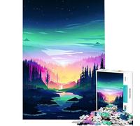Puzzle per adulti da 1000 pezzi Notte nella foresta magica gioco stimolante giocattolo rilassante attività per famiglie regalo per compleanni (dimensioni 38x52cm)