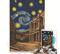 Puzzle per adulti da 1000 pezzi "Notte stellata" di Petra Jordan gioco rilassante ideale per passare il tempo durante le vacanze un regalo perfetto per gli appassionati di videogiochi 38x26cm