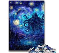 Puzzle per adulti da 1000 pezzi, Notte stellata di Van Gogh, antistress, sfida difficile, rafforza l'amore tra coppie, 50x75cm