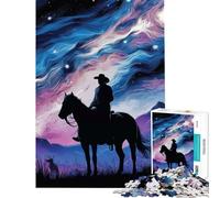Puzzle per adulti da 1000 pezzi Notte stellata Red Dead per gioco educativo giocattolo didattico regalo di Babbo Natale segreto decorazione per la casa (dimensioni 38x52cm)