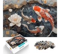 Puzzle per adulti da 1000 pezzi “Nuotare pacificamente” Fatto di carta，per età 14+ Decorazione perfetta Decorazioni e regali unici per la casa。misurare：38x52cm/14.96x20.47pollice