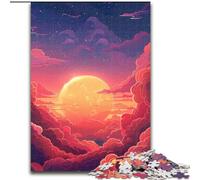 Puzzle per adulti da 1000 pezzi, nuvole colorate, puzzle in legno ideali per decorare casa e ufficio, regalo perfetto per il compleanno (dimensioni 50x75cm)