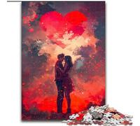 Puzzle per adulti da 1000 pezzi, Nuvole d'amore colorate, in legno, regalo perfetto per bambini dai 14 anni in su, 50x75cm, rompicapo stimolante, giocattolo rilassante per adolescenti