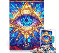 Puzzle per adulti da 1000 pezzi Occhio degli Illuminati, gioco rilassante, difficile, lista dei desideri con Babbo Natale 38x52cm